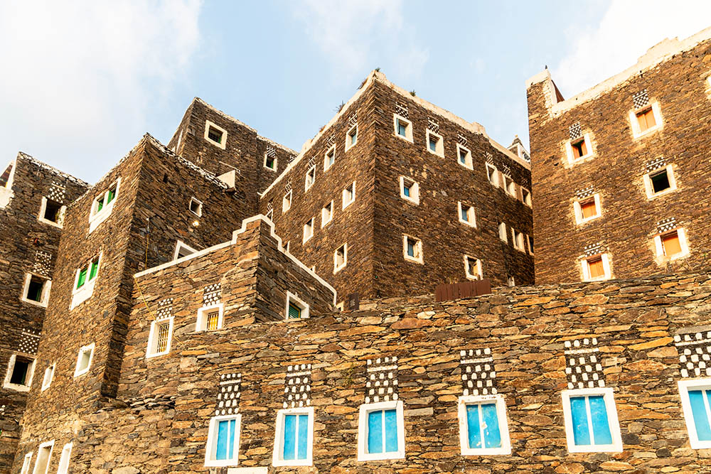 Abha, Saudi Arabia: View of the Rijal Almaa ancient village near Abha in Saudi Arabia mountains